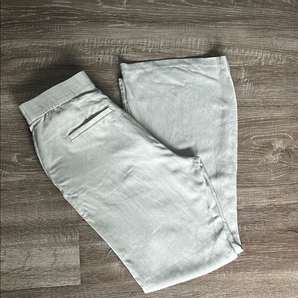 H&M Pants - H&M Cream Wide Leg Linen Pants with Lightweight Fabric